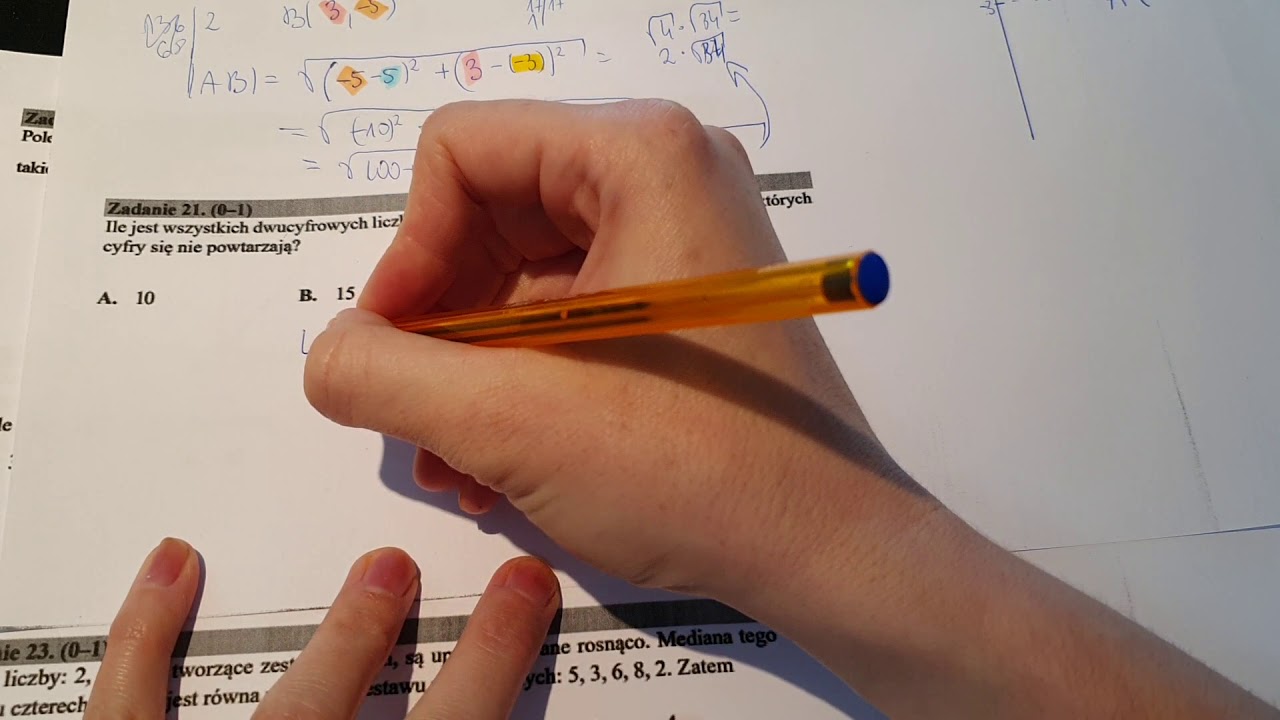 Ile jest wszystkich dwucyfrowych liczb utworzonych z cyfr: 1, 3, 5, 7, 9, w których cyfry się nie po