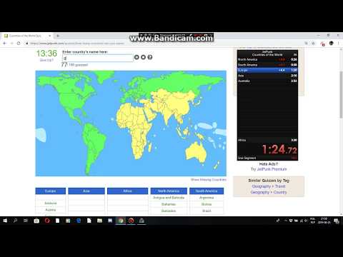 Countries of the World Speedrun - SaturnTheQuizzer
