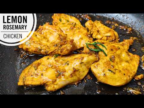 Flavorful Lemon Rosemary Chicken Breast 🍋🌿| Perfect Pan-Cooked Chicken Recipe