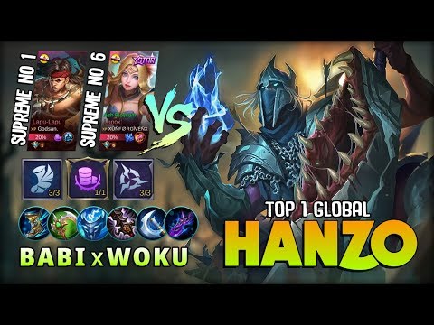 Top 1 Global Hanzo x Johnson vs Supreme No 1 Lapu-lapu x No 6 Lunox!! B A B I x W O K U ~ MLBB