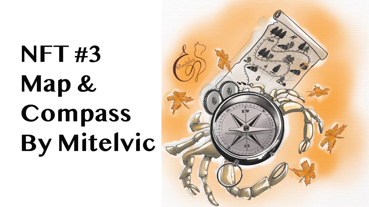 NFT Map & Compass Creation Process | Collection Walking Through the Mystic Forest | By Mitelvic