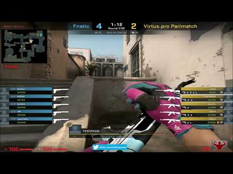 YEKINDAR POV (Virtus.Pro)(25-16) vs fnatic / dust2 / ESL Pro League Season 13