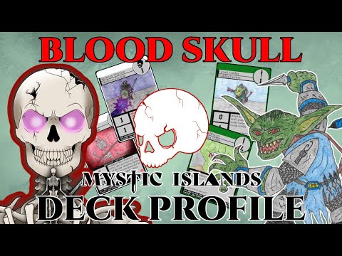 Homemade TCG - Blood Skull Deck Overview - Mystic Islands TCG - Skeleton Goblin Deck [HTCG]