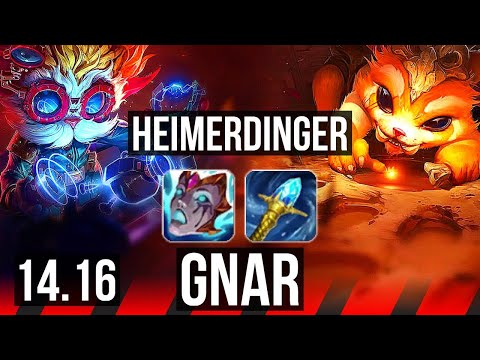 HEIMERDINGER vs GNAR (TOP) | 8/0/5, Legendary | EUW Diamond | 14.16