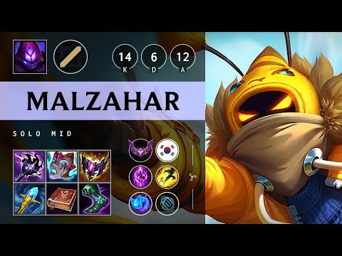 Malzahar Mid vs Ryze: Godlike - KR Master Patch 14.23