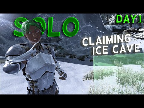 How A SOLO Claimed ICE CAVE on DAY 1 in ARK!