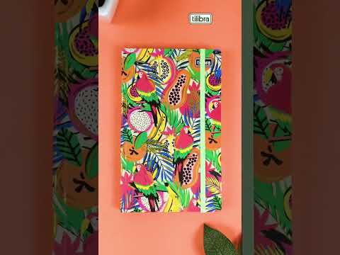 Vídeo do produto Caderno sem Pauta Costurado Capa Dura Fitto G Trend Floral 90 gramas 80 Folhas