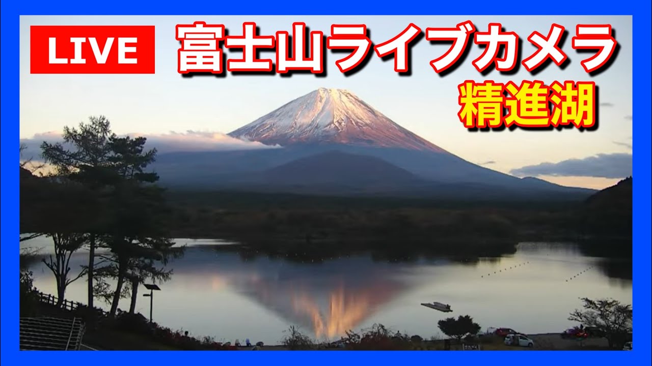Live webcam view of Mount Fuji from Lake Shoji