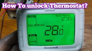 Honey well thermostat keypad unlock |Thermostat lock and unlock | How To unlock honeywell thermostat