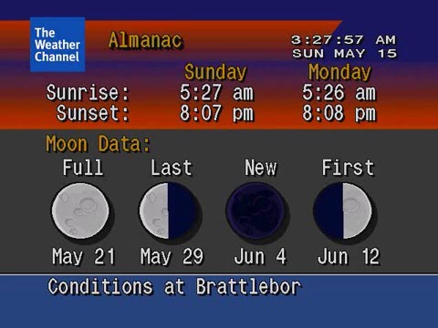 Weatherstar 4000 Simulator: Brattleboro VT, 5/15/2016