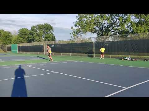 Andy first day of tennis in 10 years