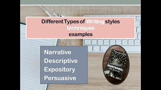 Types of writing styles - persuasive, narrative, expository, and descriptive. 2023