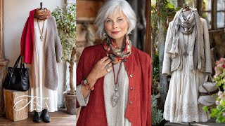 Fall to Winter Parisian Inspired Linen Dresses for Women Over 60