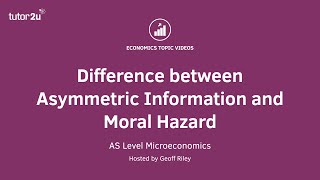 Difference between Asymmetric Information and Moral Hazard I A Level and IB economics
