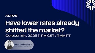 Have Lower Rates Already Shifted the Market?