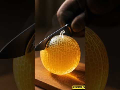 asmr glass fruit cutting video watermelon #ai #aiart #aivideo #satisfying #sound #satisfyingsounds