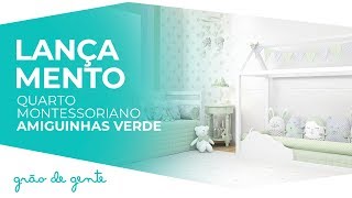 Quarto de Bebê Montessoriano Amiguinhos Verde - Grão de Gente