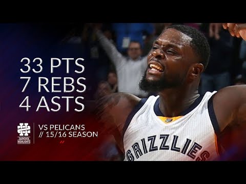 Lance Stephenson 33 pts 7 rebs 4 asts vs Pelicans 15/16 season