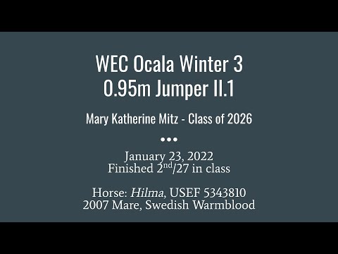 2022-01-23: WEC Ocala 0.95m Jumper II.1