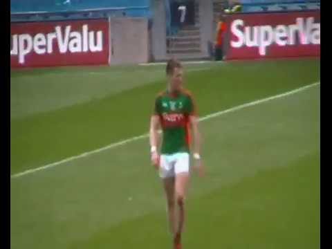 Cillian O'Connor scores a point for Mayo v Westmeath