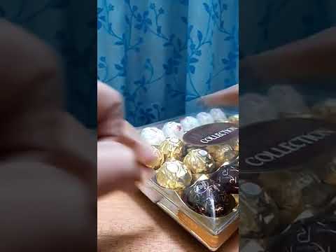 opening Ferrero collection ASMR Raffello,Ferrero Rocher and Ferrero Rondnoir 👌👌please subscribe 🙏🙏😭😭