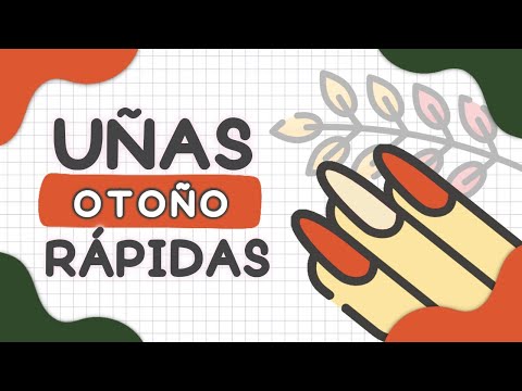 ¡CON SOLO 2 ESMALTES! · UÑAS OTOÑO FÁCILES 🍂 · Uñas Cortas 🍁