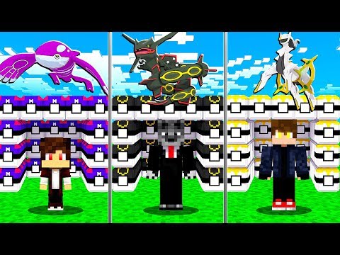 LUCKY PIXELMON RAYQUAZA VS KYOGRE VS ARCEUS - MINECRAFT PIXELMON MOD