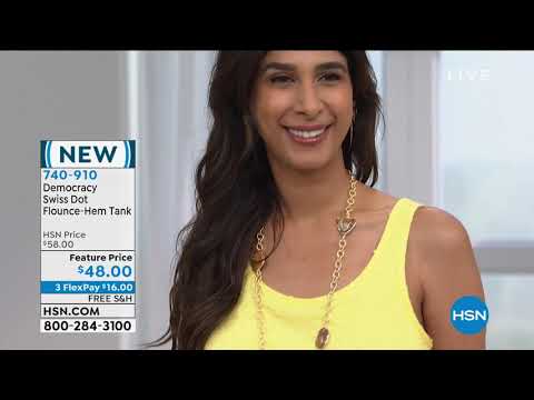 Democracy Swiss Dot FlounceHem Tank