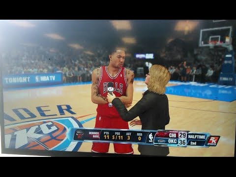 NBA 2k14 Next Gen Gameplay - Bulls vs Thunder! Ft. Half Time Interviews!