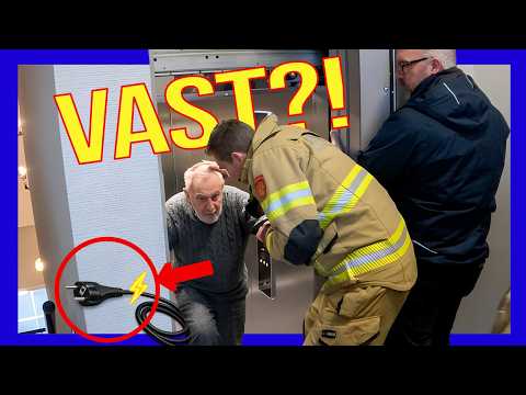 😳 Dit begint onschuldig… maar eindigt VAST in de lift! 🚨