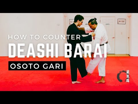 Deashi Barai countered by Osoto Gari (Opening of Jukido's Kaeshi no Kata)