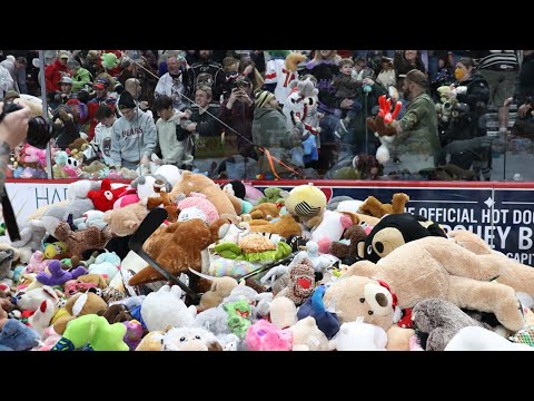 Bears fly in Hershey for 20th annual "Teddy Bear Toss" game