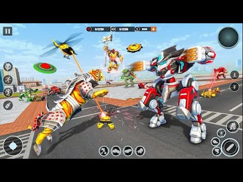 Flying Tiger Robot Car Transforming Game: bull robot car and enimi ko mara