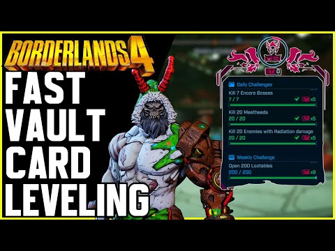 Borderlands 4 - FASTEST Way To Level Up Your Vault Card!