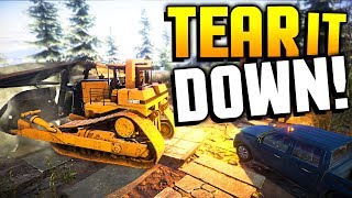 TEARING DOWN BUILDINGS WITH MASSIVE MACHINES! - Demolish and Build Company 2018 Gameplay