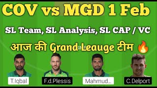 cov vs mgd Fantasy team match preview bangladesh t20 leauge