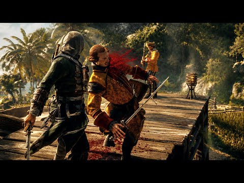 Assassin's Creed Black Flag Resynced - Like a True Assassin (Aggressive Stealth Kills)4K60FPS