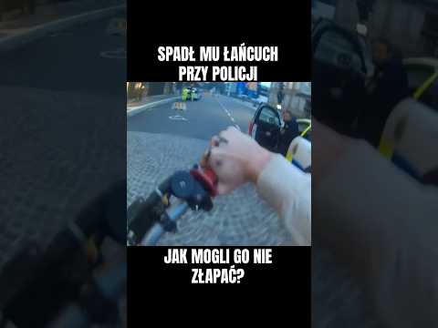 Motocyklista uciekł mimo że spadł mu łańcuch #shorts #foryou #duet #trending #viral #news #like