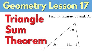 Triangle Sum Theorem - How to Use It