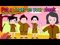 Put A Finger On Your Cheek Finger Song English Kids Song Nursery Rhymes For Kids