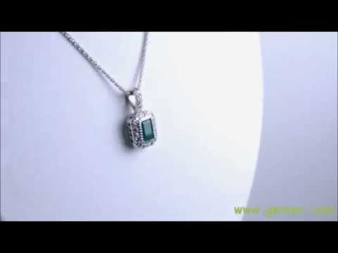 .75 ct. Diamond & Emerald Necklace- J30809