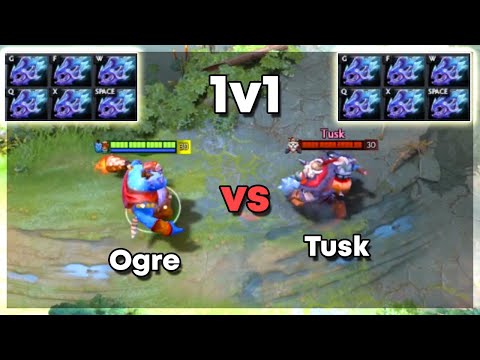 Ogre vs Tusk with x6 Moonshard | Level 30 Dota 2 1v1 | Who Will Win?