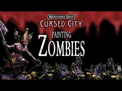 Painting Cursed City: Gorslav the Gravekeeper and zombies