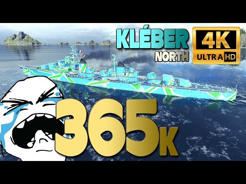 Destroyer Kléber on map North, 365k damage - World of Warships