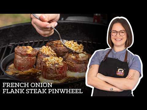 French Onion Flank Steak Pinwheels