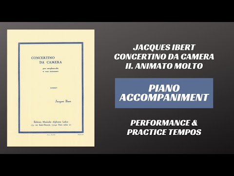 Jacques Ibert - Concertino da Camera, mvt. II Animato molto (Piano Accompaniment)