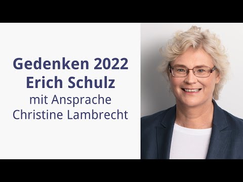 Erschlagen, erstochen erschossen - Gedenkveranstaltung Erich Schulz 25. April 2022