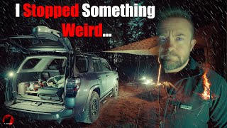 A Strange Night in the National Forest - Rain Camping Adventure