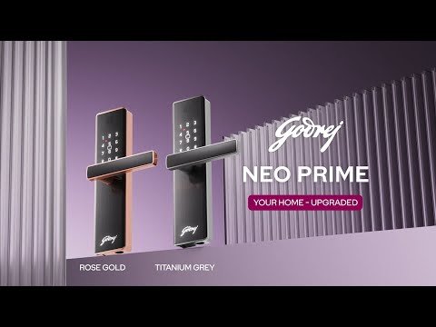 Godrej New Launch Smart Lock | Neo Prime Digital Lock for Wooden Door