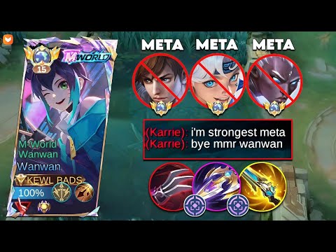 GLOBAL WANWAN BEST BUILD & EMBLEM TO DESTROY OP META HEROES!! 